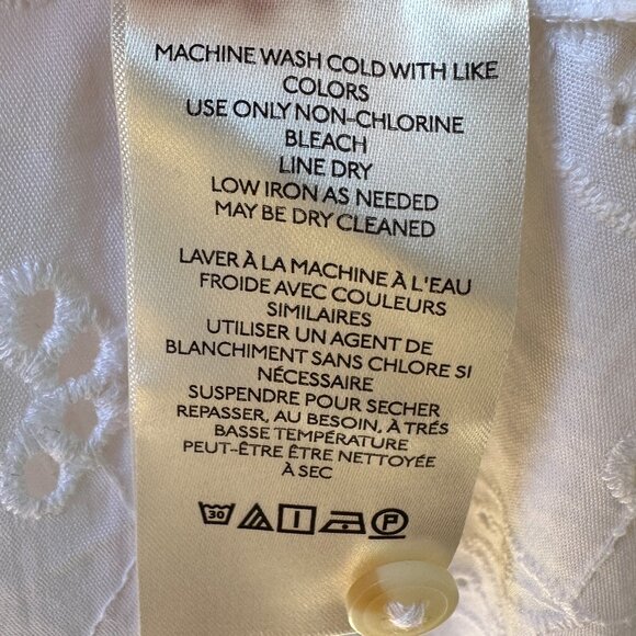 NWT Anthropologie Tallulah White Eyelet Button Front Dress in Women's X-Large - Picture 14 of 15